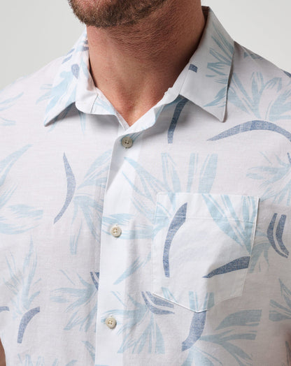 The Thick Of It Button-Up White/Quiet Harbor | Travis Mathew