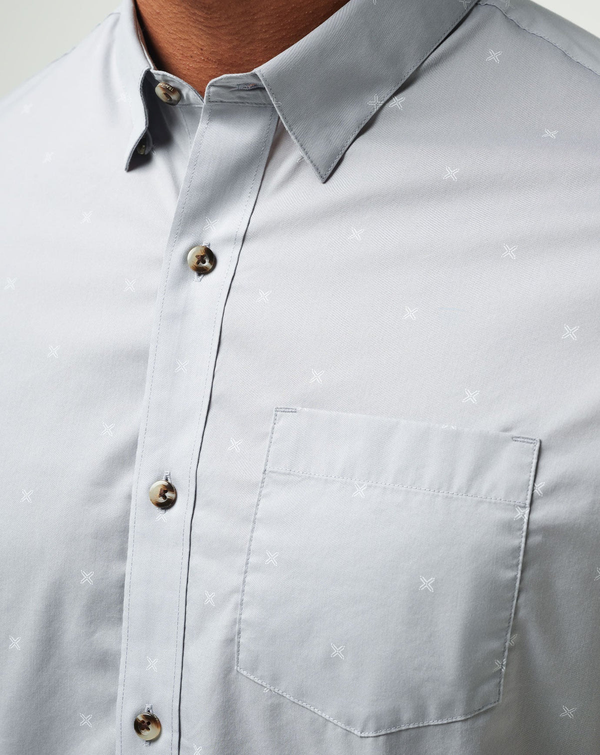 Across The Pond Button-Up Heather Sleet | Travis Mathew
