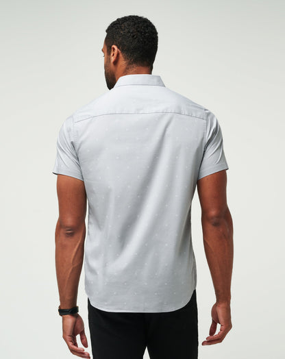 Across The Pond Button-Up Heather Sleet | Travis Mathew