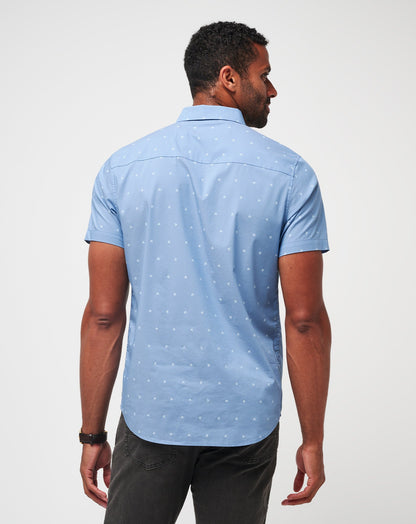 Wind It In Button-Up Heather Quiet Harbor | Travis Mathew
