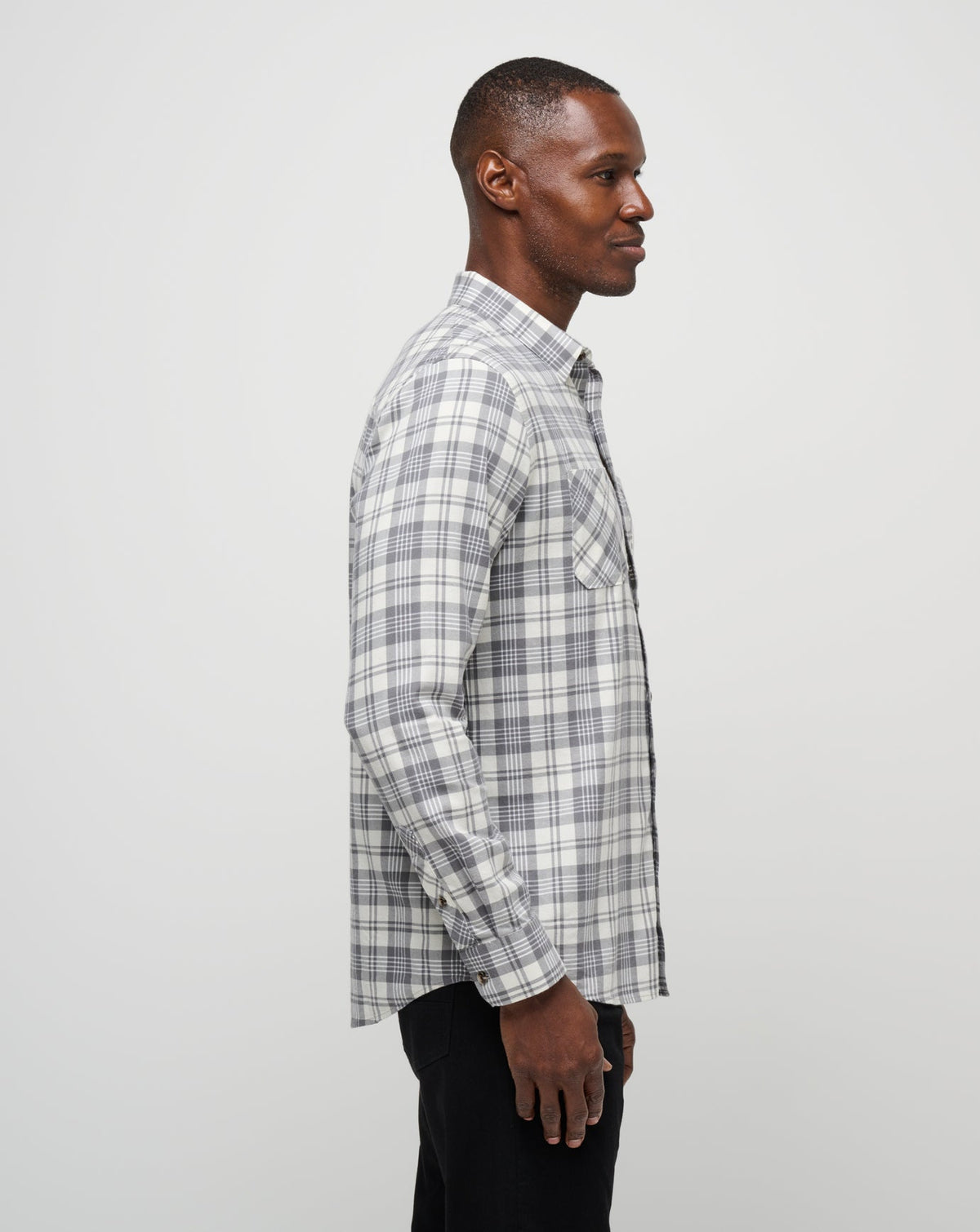 Cloud Flannel Plaid Button-Up Vanilla Ice/Quiet Shade | Travis Mathew