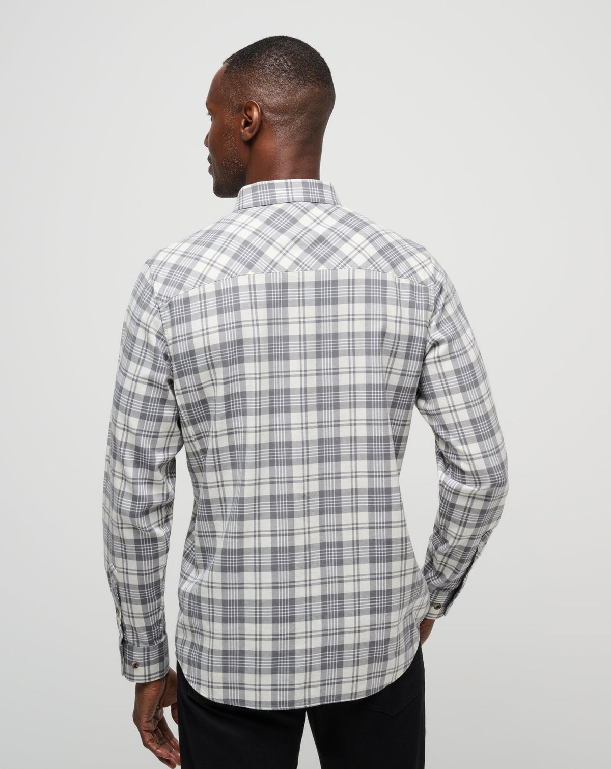 Cloud Flannel Plaid Button-Up Vanilla Ice/Quiet Shade | Travis Mathew