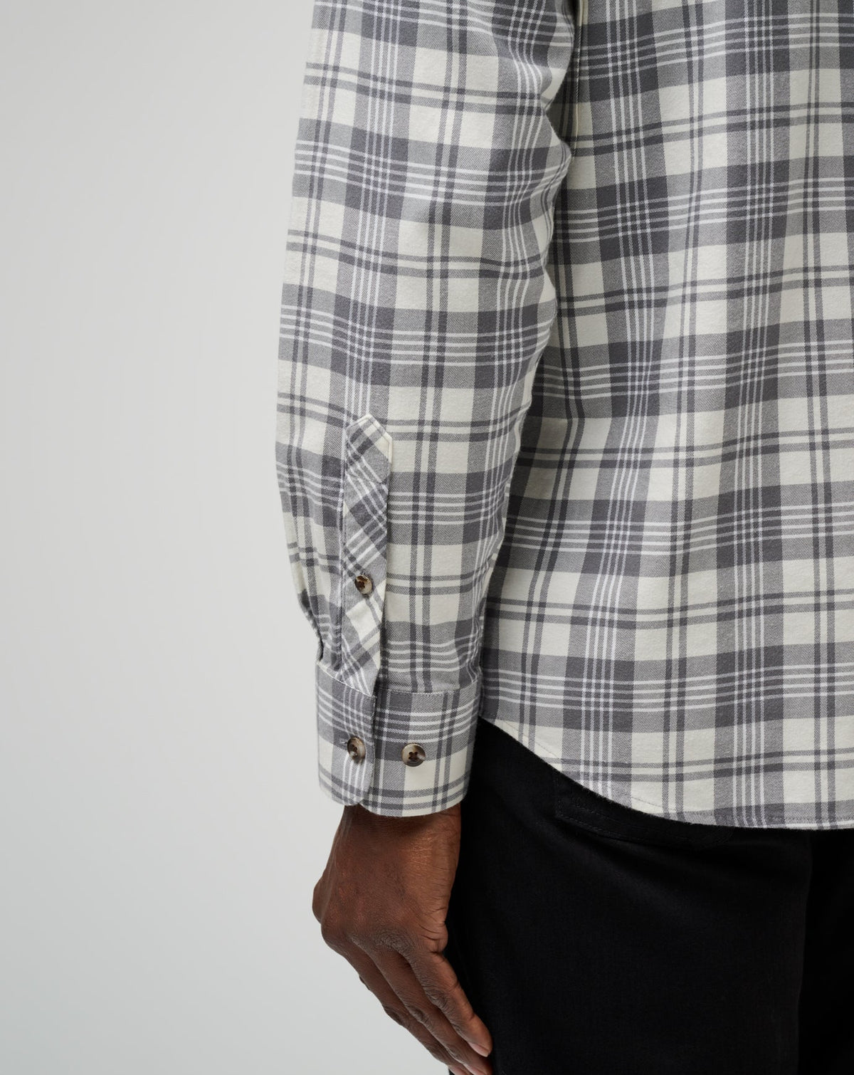 Cloud Flannel Plaid Button-Up Vanilla Ice/Quiet Shade | Travis Mathew