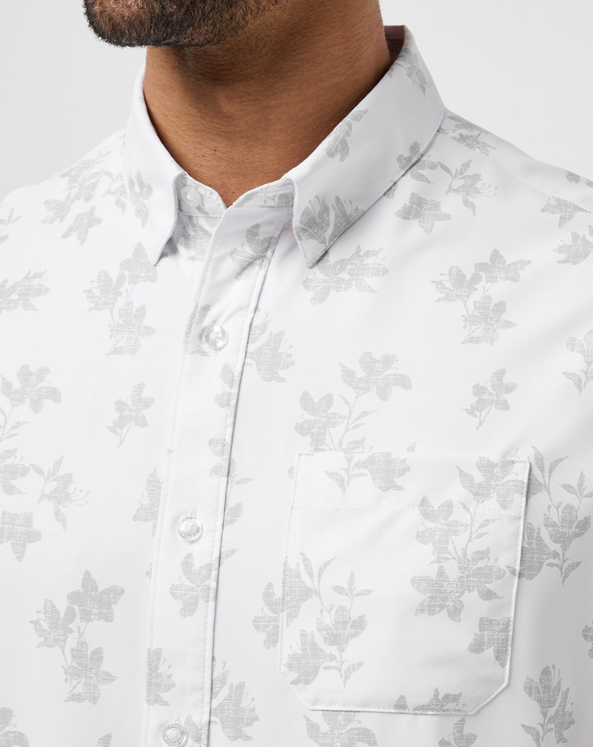 Mist On The Lake Button-Up White | Travis Mathew