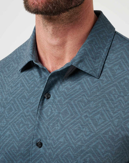 Knit Featherweight Night Button-Up Mood Indigo/Vintage Indigo | Travis Mathew