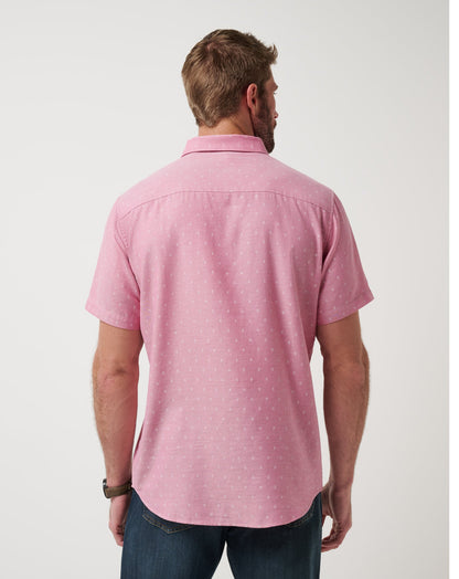 Early Check In Button-Up Heather Rose Wine | Travis Mathew