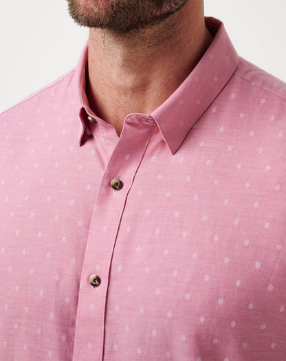 Early Check In Button-Up Heather Rose Wine | Travis Mathew