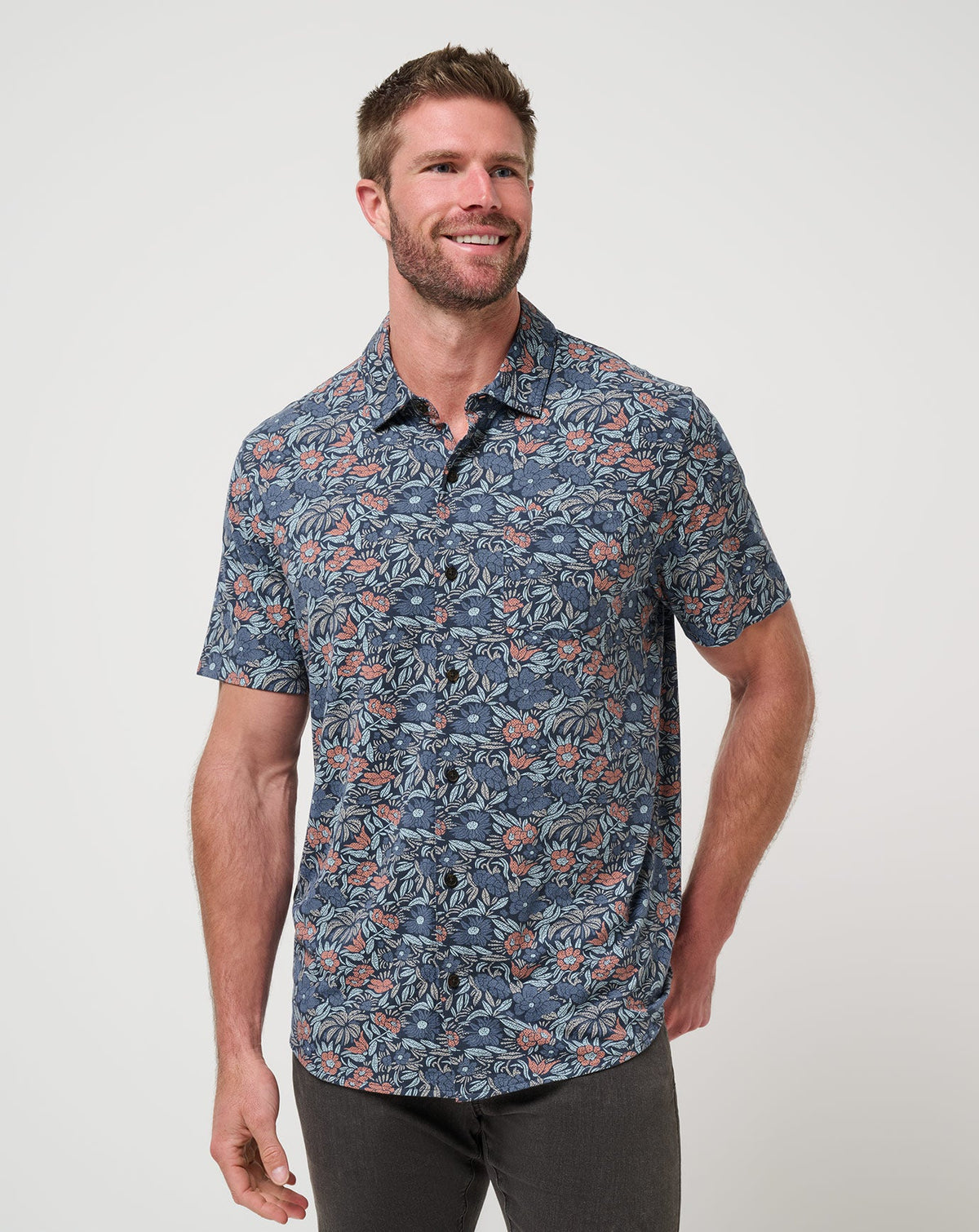 Knit Day Cruise Button-Up Mood Indigo/Vintage Indigo | Travis Mathew
