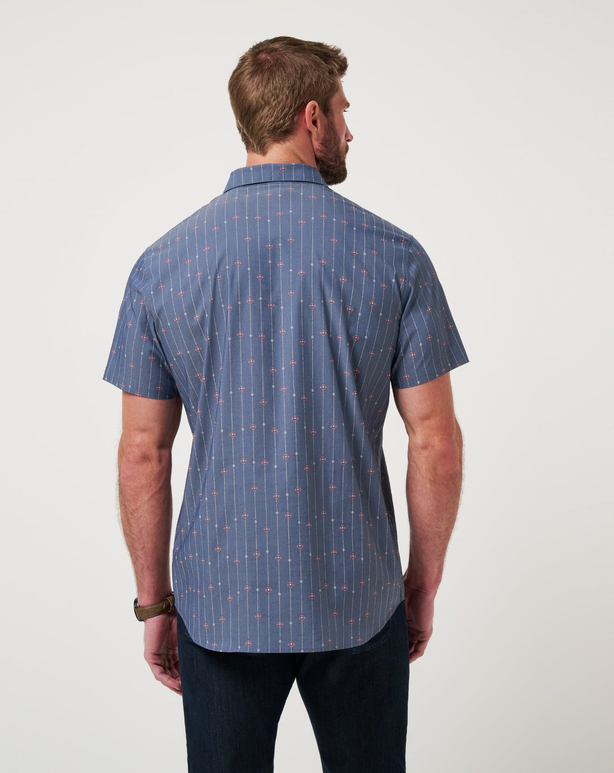 Deco Button-Up Heather Mood Indigo | Travis Mathew