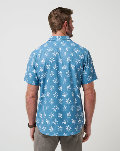 Techwoven Seamate Button-Up Captains Blue | Travis Mathew