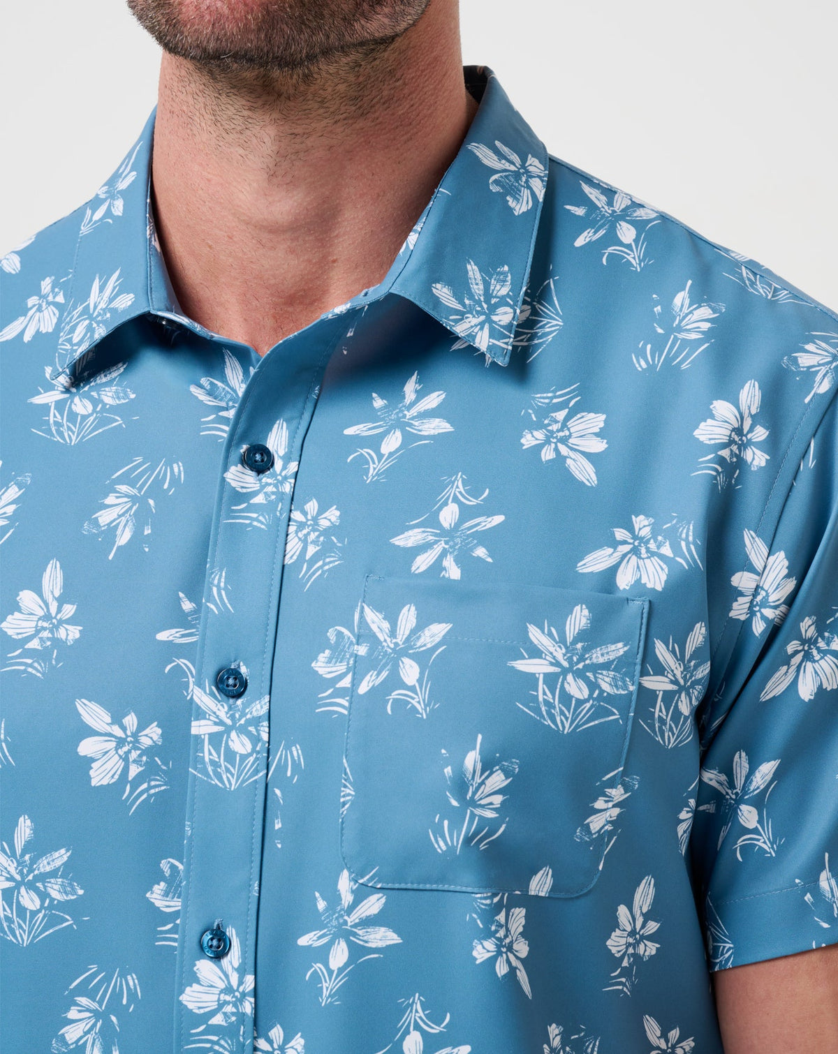 Techwoven Seamate Button-Up Captains Blue | Travis Mathew