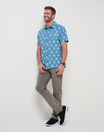 Techwoven Seamate Button-Up Captains Blue | Travis Mathew