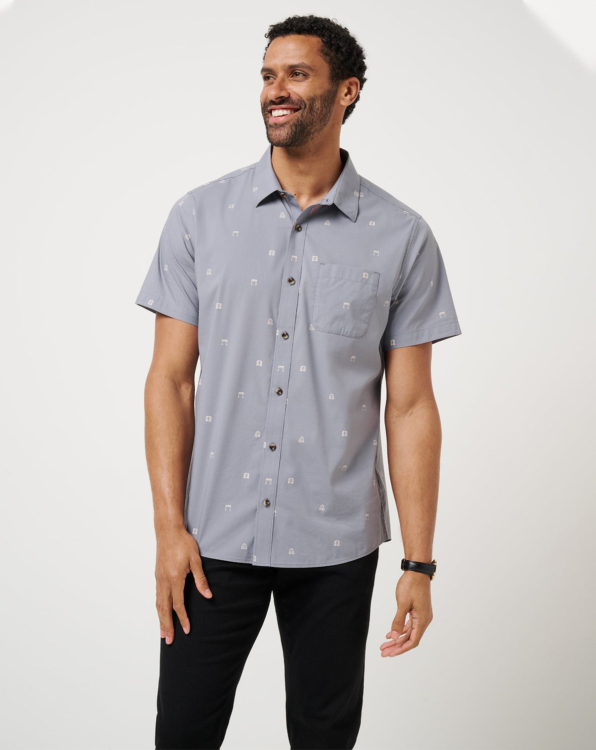 French Riviera Button-Up Quiet Shade | Travis Mathew