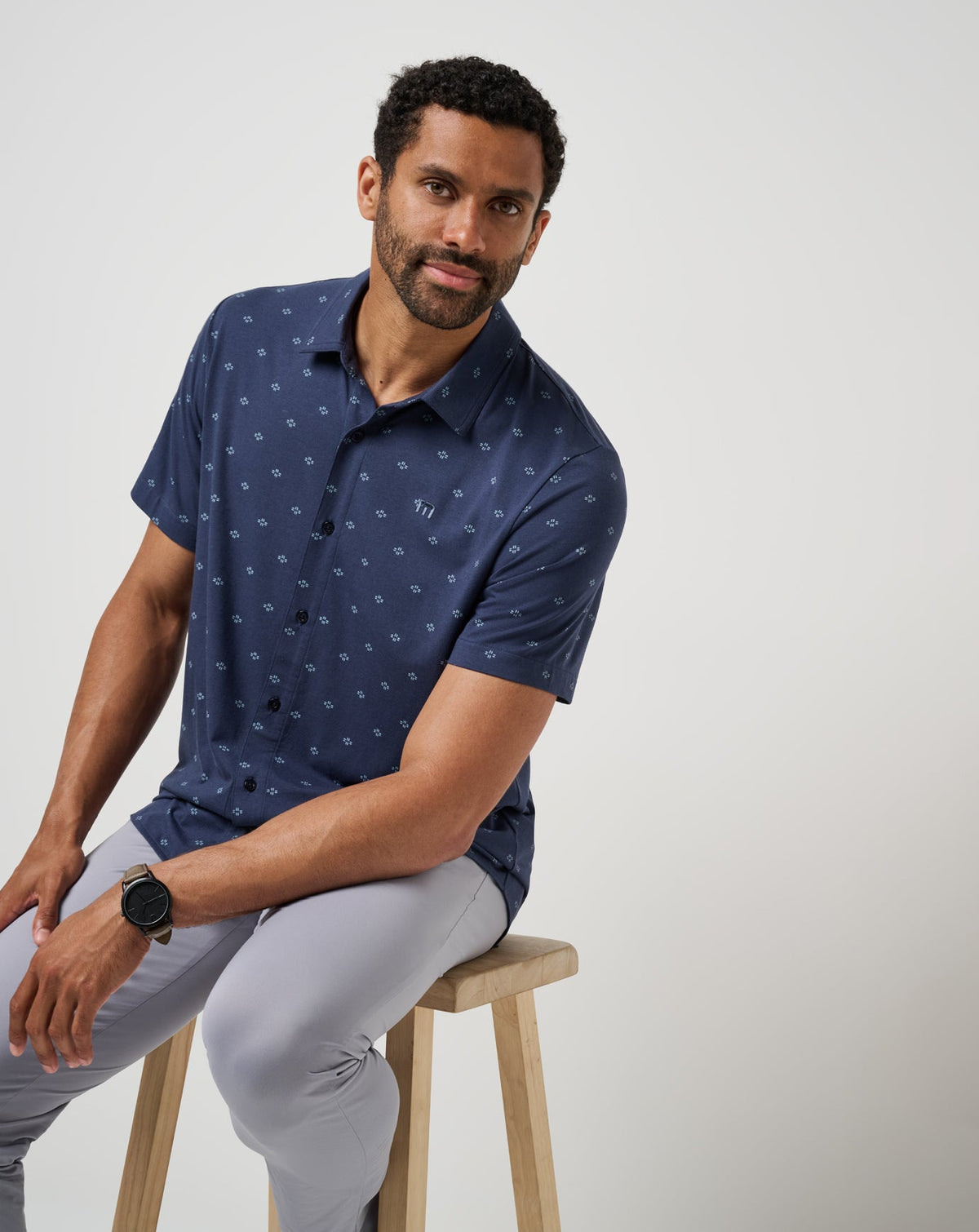 Shore Of It Button-Up Total Eclipse | Travis Mathew