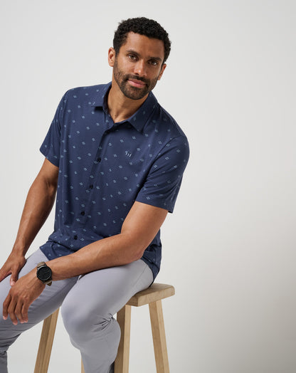 Shore Of It Button-Up Total Eclipse | Travis Mathew