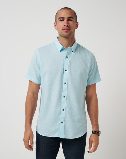 Early Check In Button-Up Cory Blue | Travis Mathew