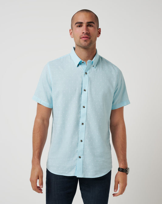 Early Check In Button-Up Cory Blue | Travis Mathew