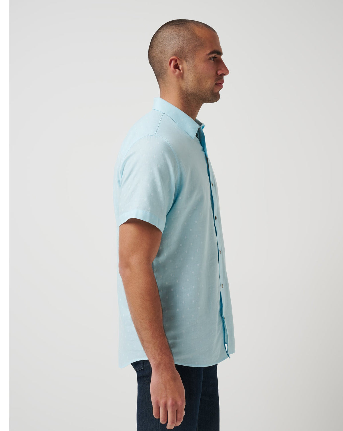 Early Check In Button-Up Cory Blue | Travis Mathew