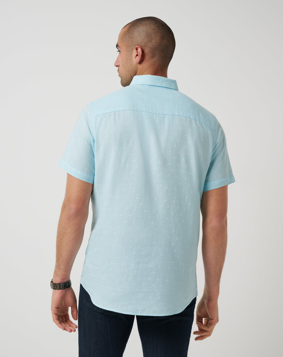 Early Check In Button-Up Cory Blue | Travis Mathew