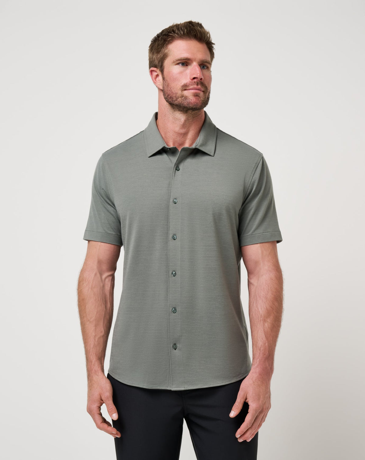 The Heater Button-Up Dark Olive | Travis Mathew