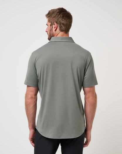 The Heater Button-Up Dark Olive | Travis Mathew