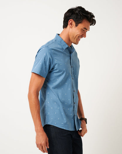 Per Aspera Button-Up Captains Blue | Travis Mathew