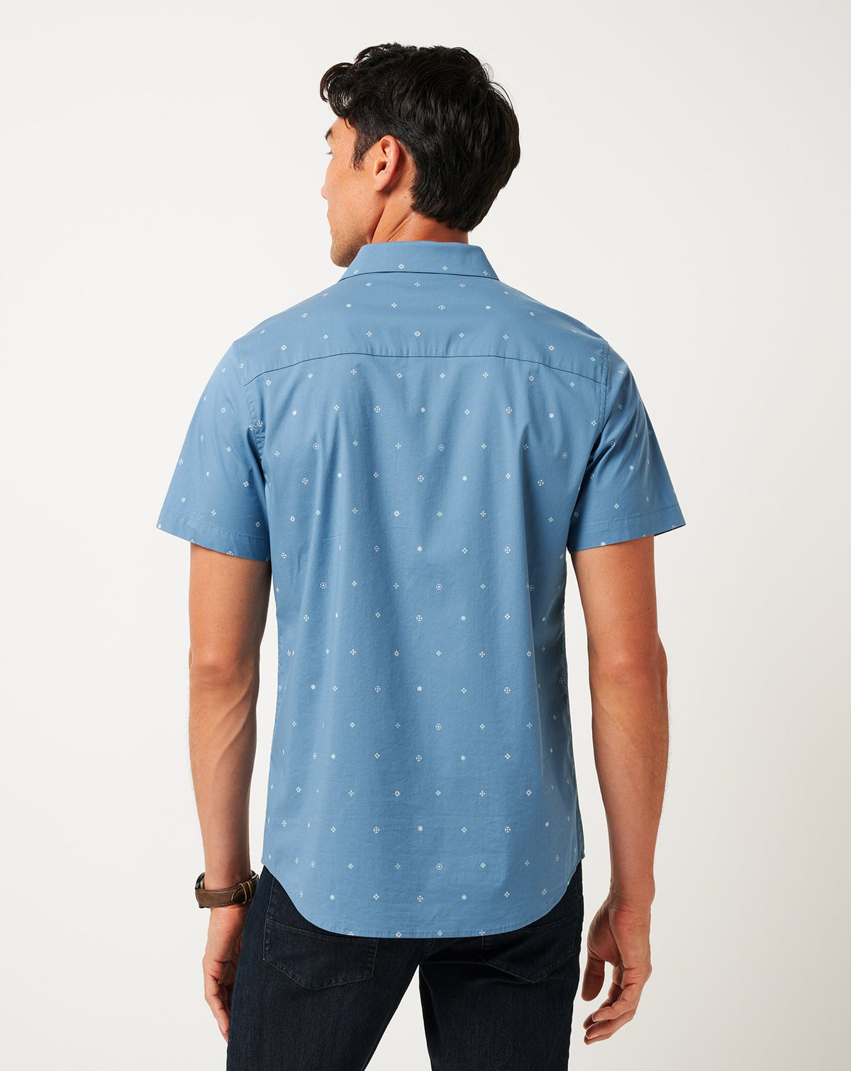 Per Aspera Button-Up Captains Blue | Travis Mathew