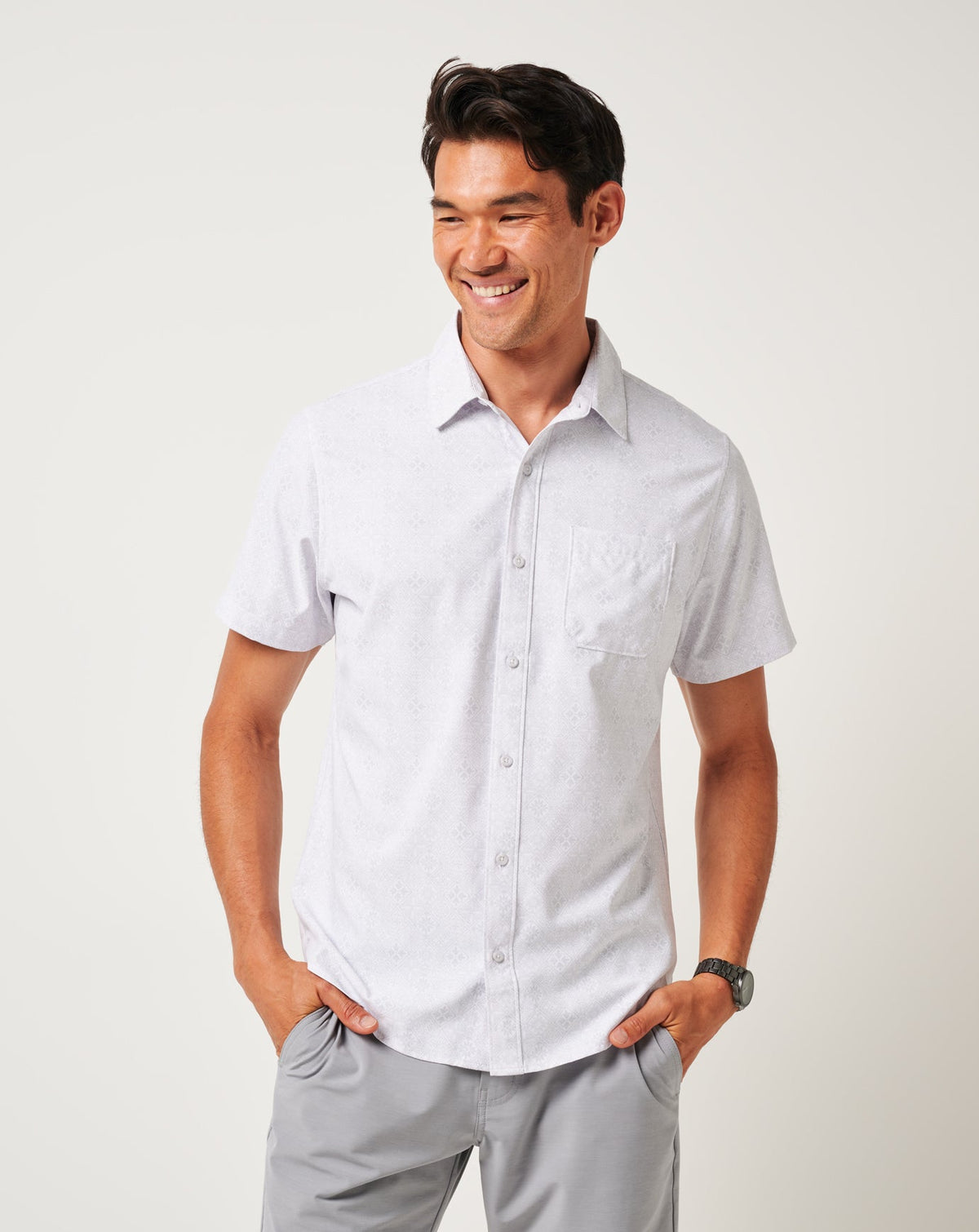 Techwoven Acropolis Button-Up White | Travis Mathew