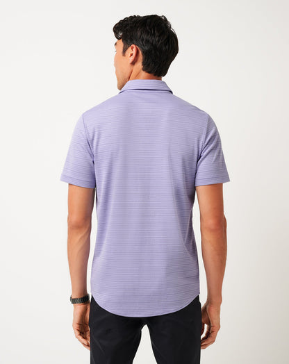 Knit Trip To The City Button-Up Heather Violet Storm | Travis Mathew