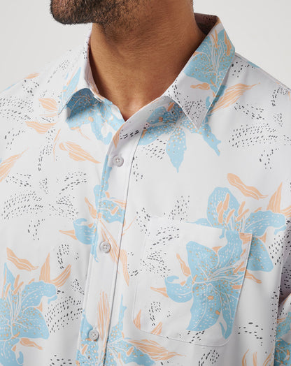 Techwoven Board Battle Button-Up White | Travis Mathew