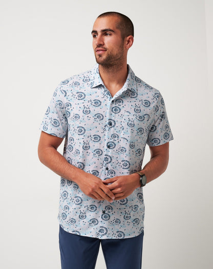 Knit Flourish Button-Up White | Travis Mathew