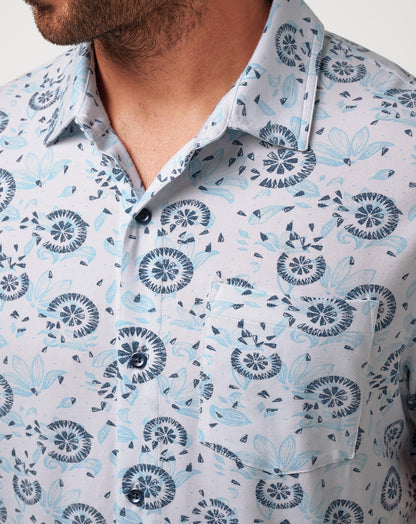 Knit Flourish Button-Up White | Travis Mathew
