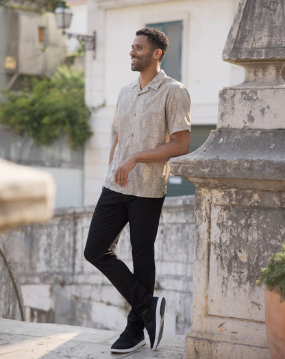 Desert Sun Button-Up Italian Sand | Travis Mathew