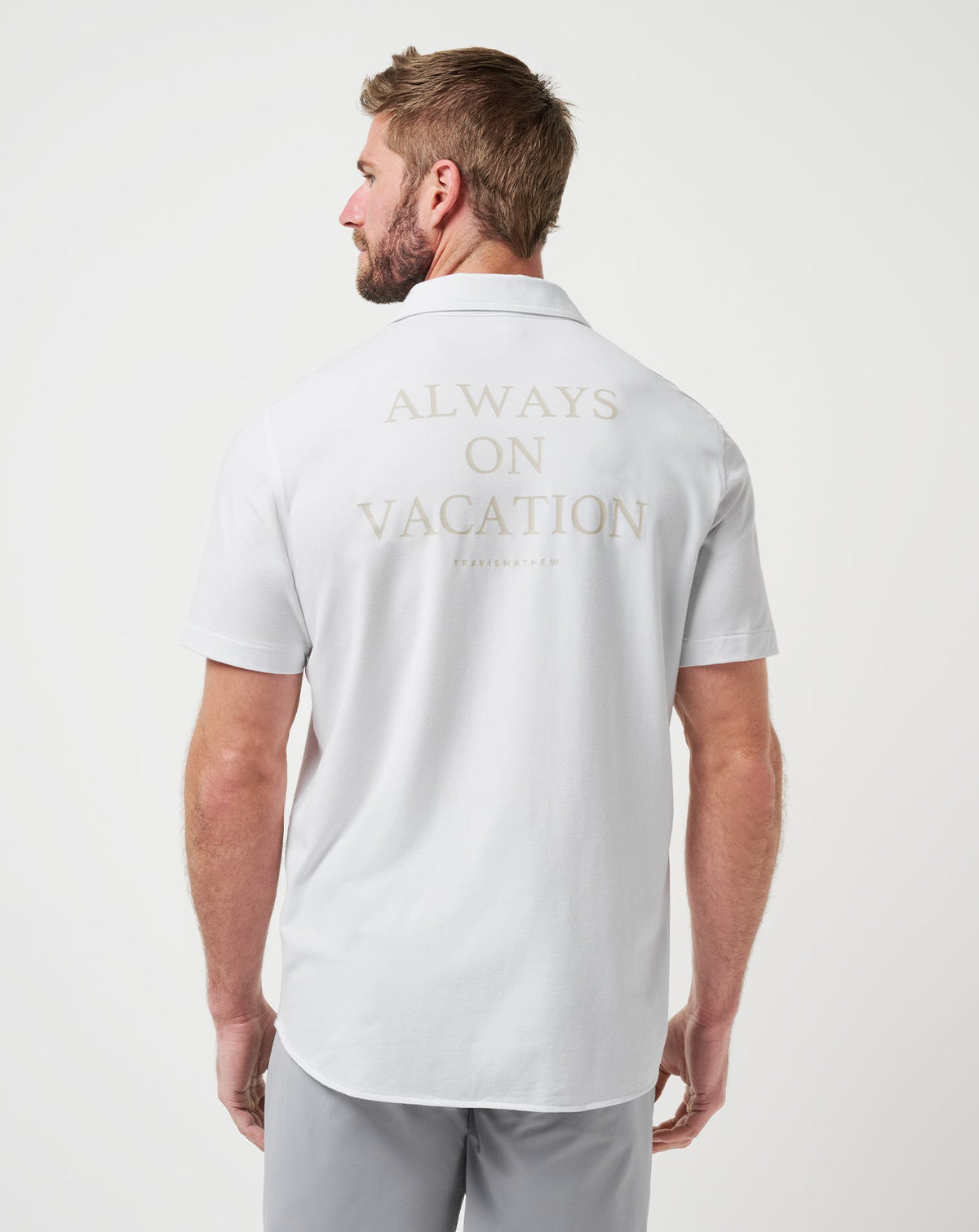 Poolside Pitcher Button-Up White | Travis Mathew