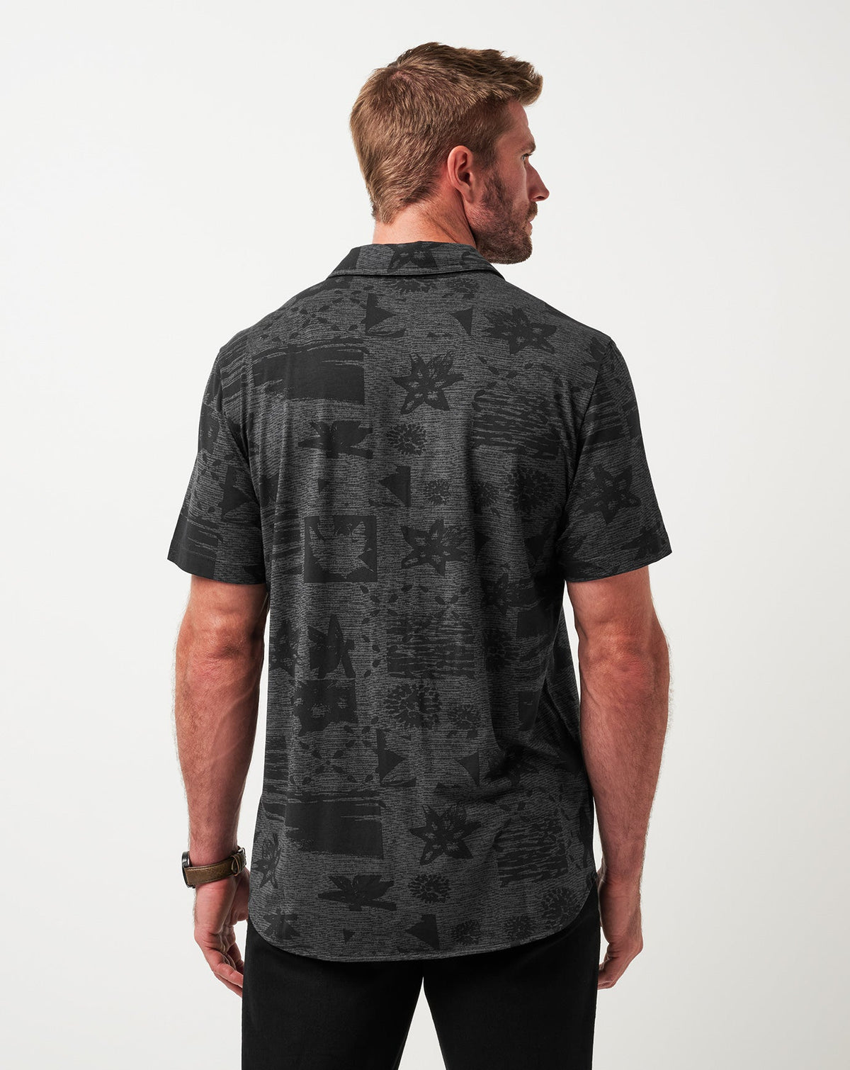 Knit Gravitation Button-Up Black | Travis Mathew