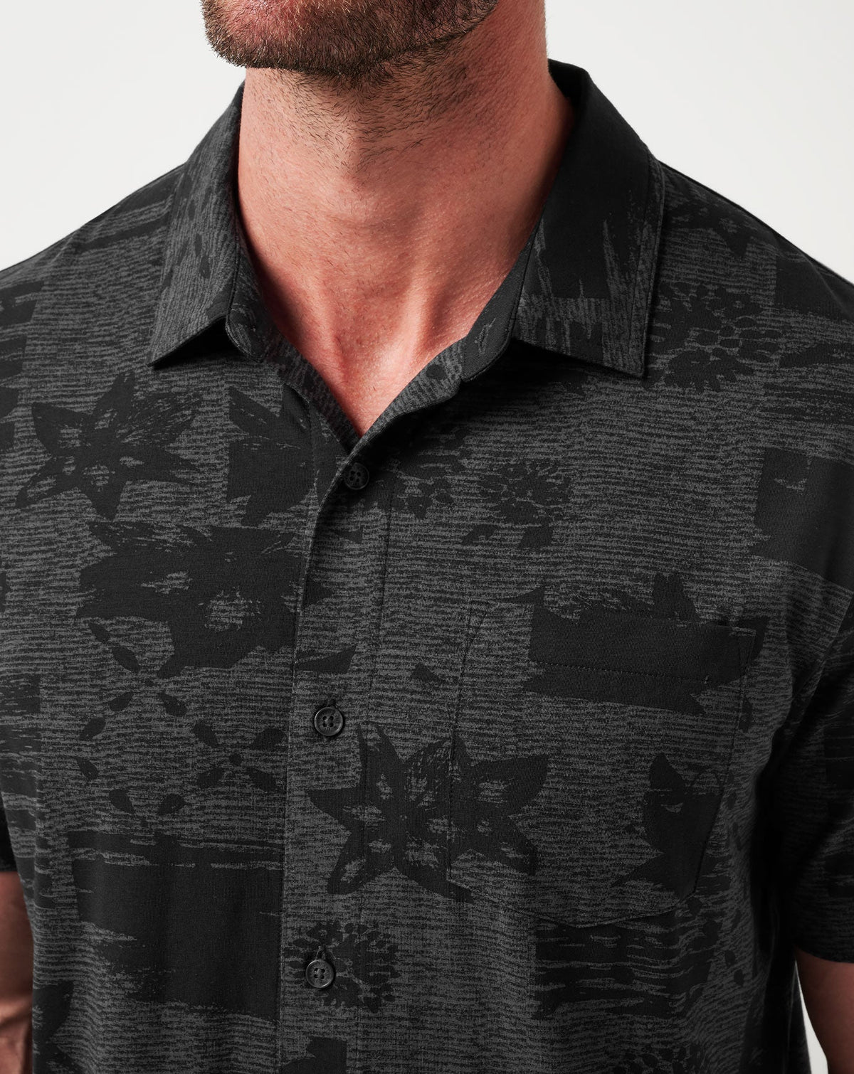 Knit Gravitation Button-Up Black | Travis Mathew