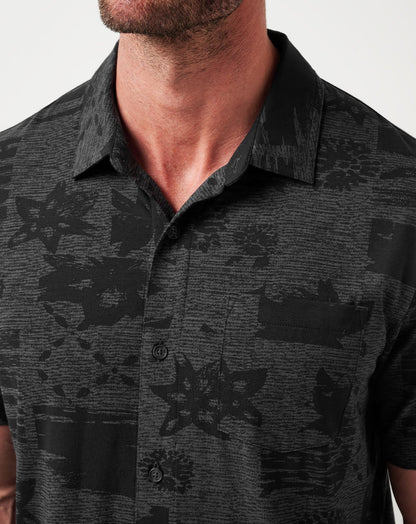 Knit Gravitation Button-Up Black | Travis Mathew