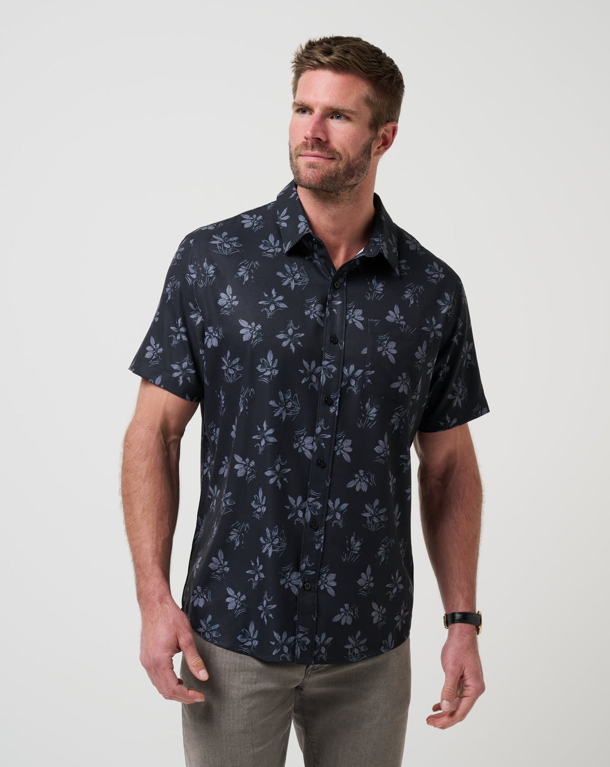 Techwoven Seamate Button-Up Black | Travis Mathew