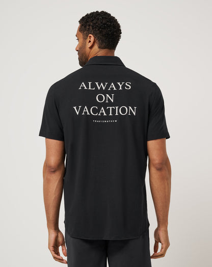 Poolside Pitcher Button-Up Black | Travis Mathew