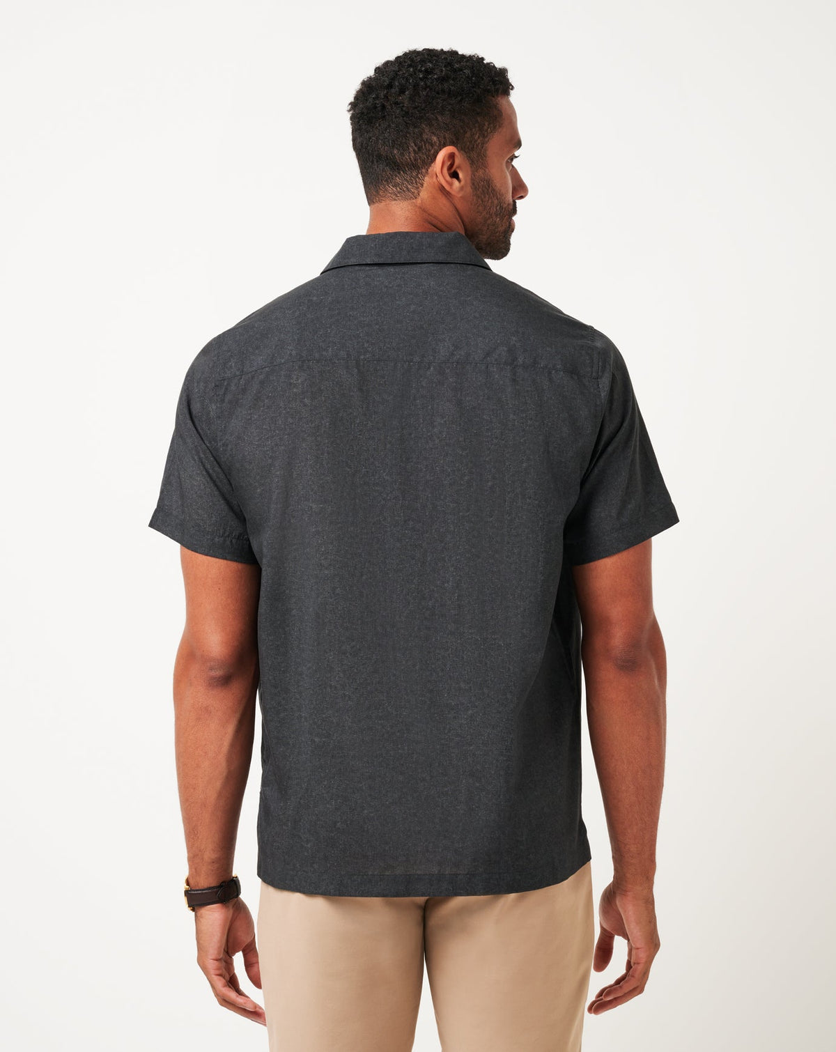 Lost Cave Button-Up Heather Black | Travis Mathew