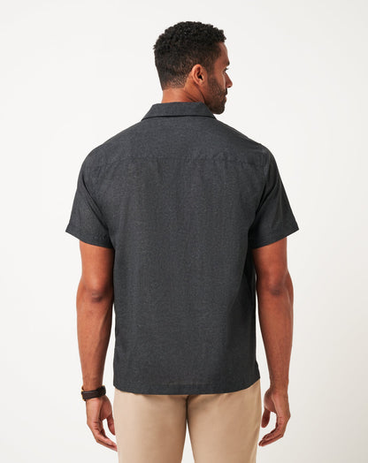 Lost Cave Button-Up Heather Black | Travis Mathew
