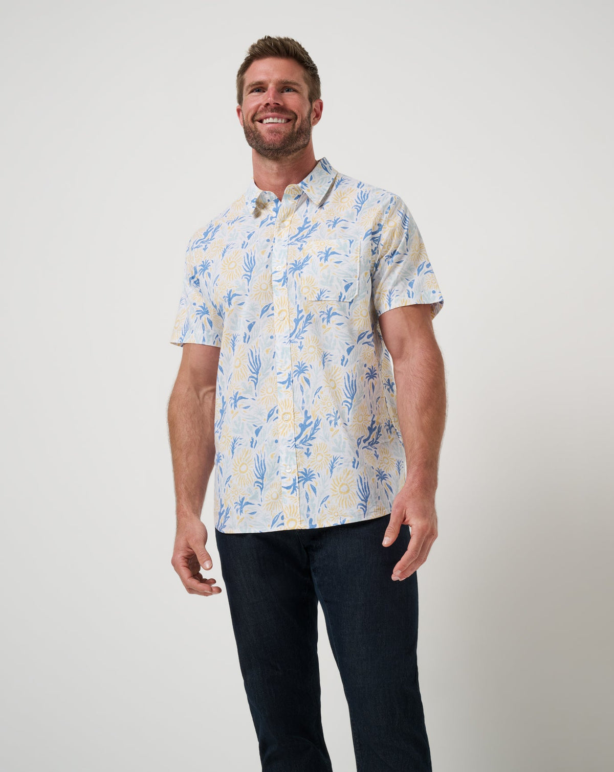 Souvenir City Button-Up White | Travis Mathew