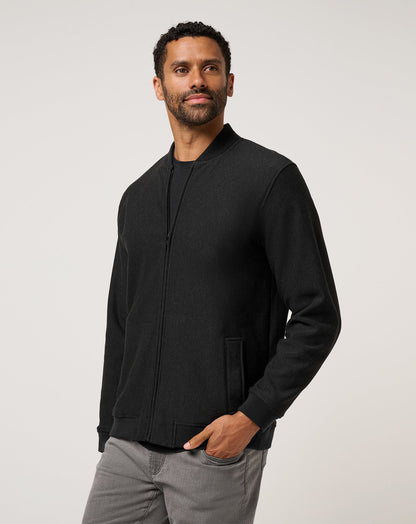 TM Social Club Bomber Heather Black | Travis Mathew