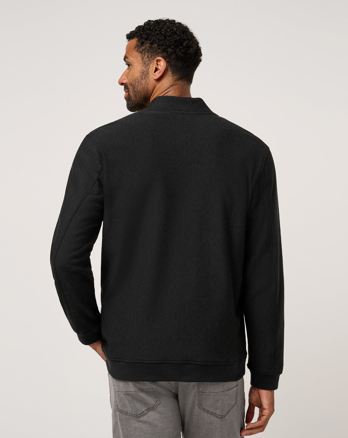 TM Social Club Bomber Heather Black | Travis Mathew