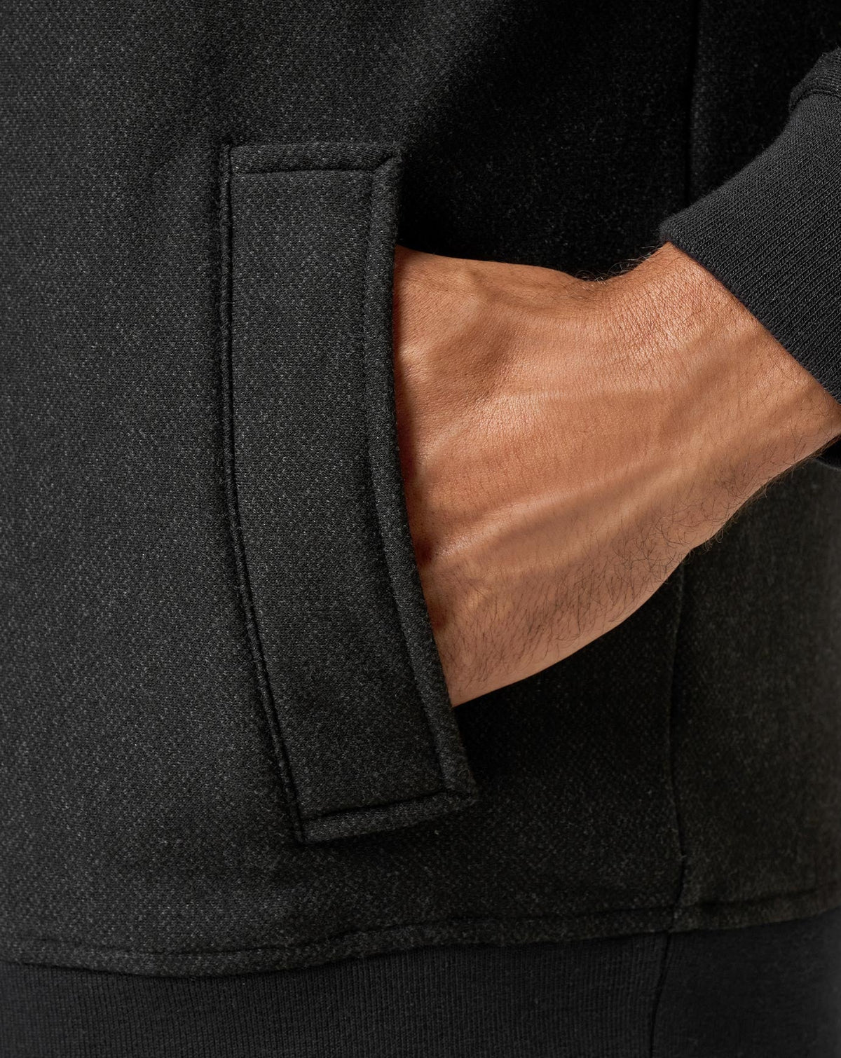 TM Social Club Bomber Heather Black | Travis Mathew