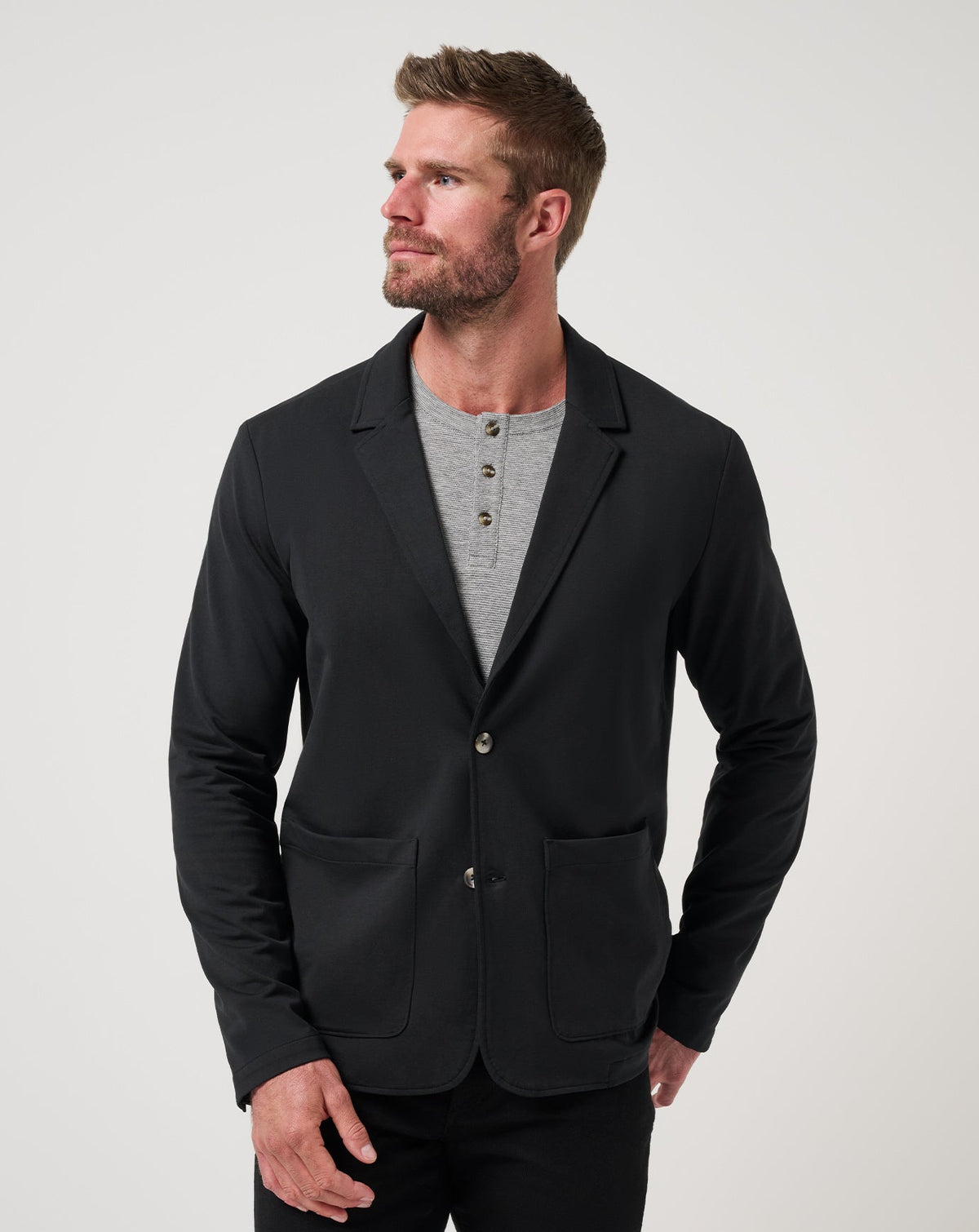 Stretchknit Blazer Black | Travis Mathew