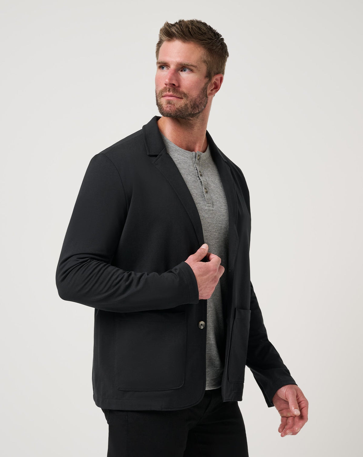 Stretchknit Blazer Black | Travis Mathew
