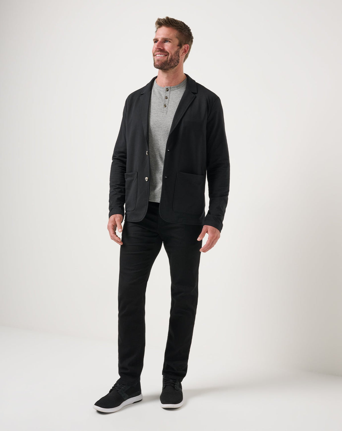 Stretchknit Blazer Black | Travis Mathew