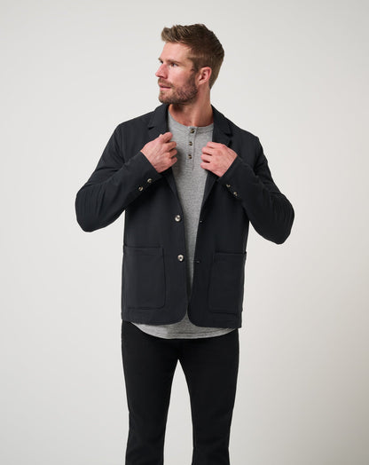 Stretchknit Blazer Black | Travis Mathew
