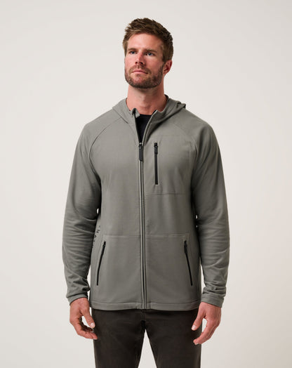 Quest Polar Full Zip Jacket Dark Olive | Travis Mathew